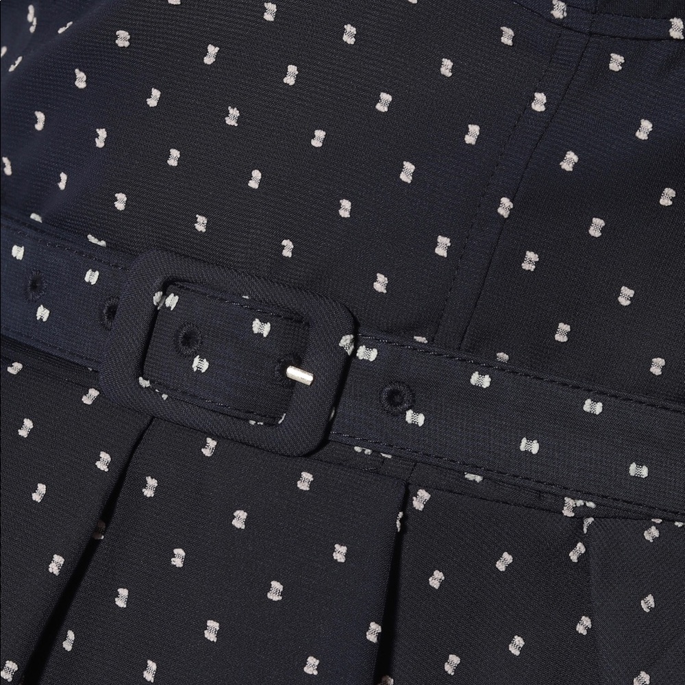 Self Portrait plumetis polka-dot belted peplum top - Picture 4 of 4